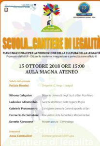 Scuola.... Cantiere di Legalità